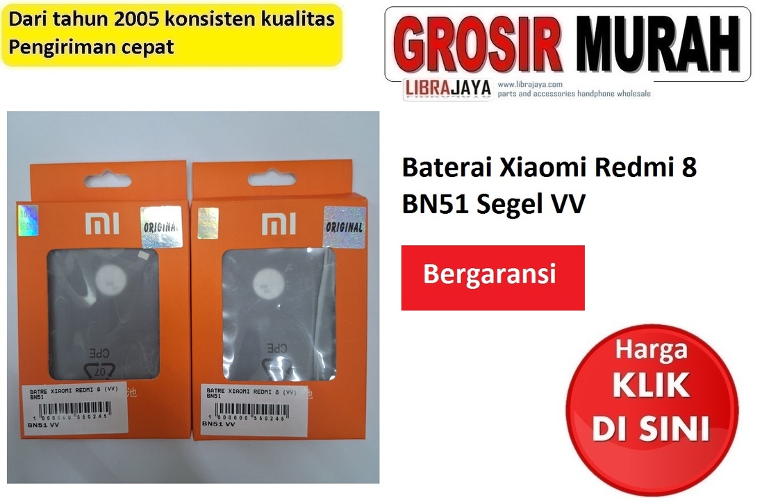 Baterai Xiaomi Redmi 8 BN51 Segel VV Bergaransi