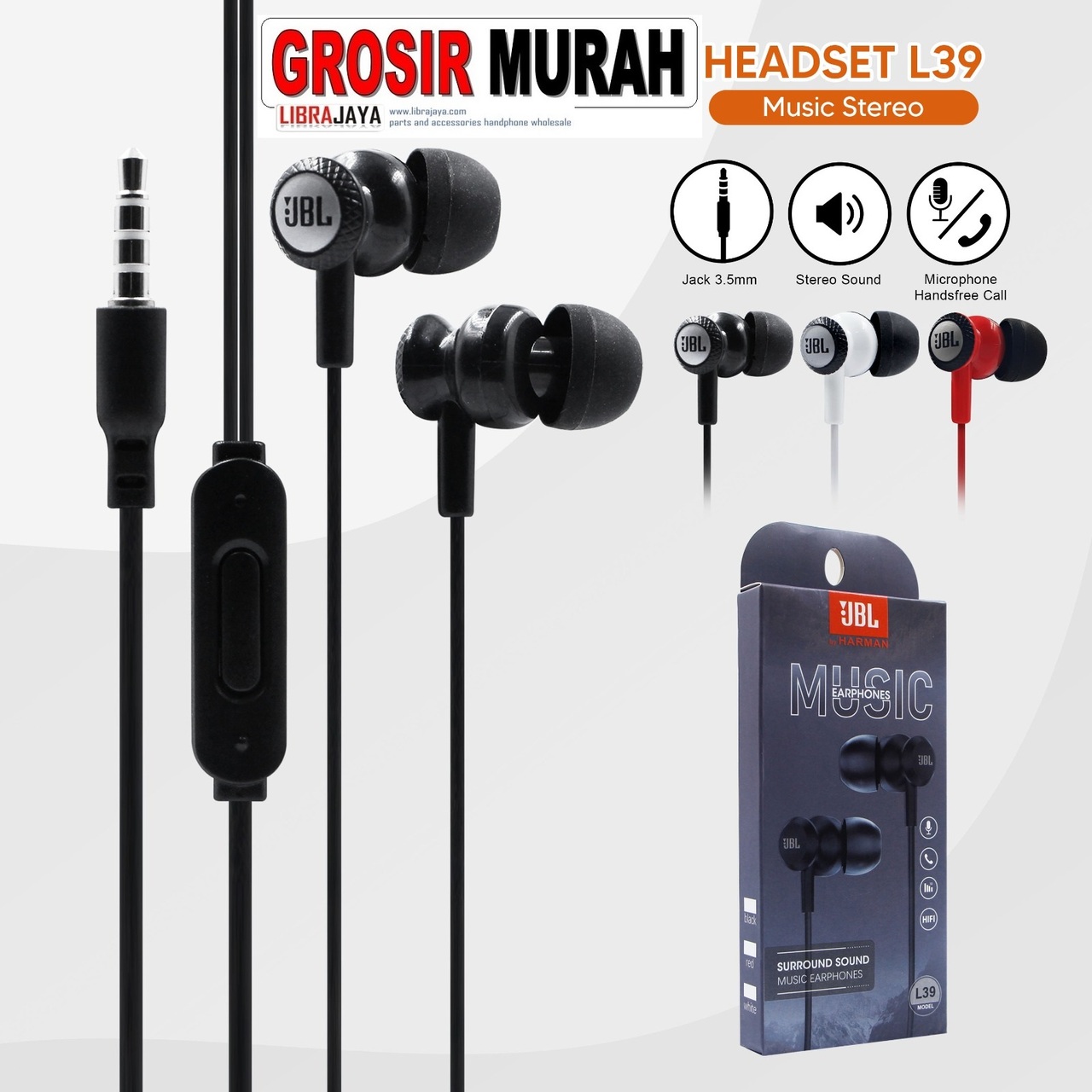 Handsfree L39 | Earphone | Headset | Black