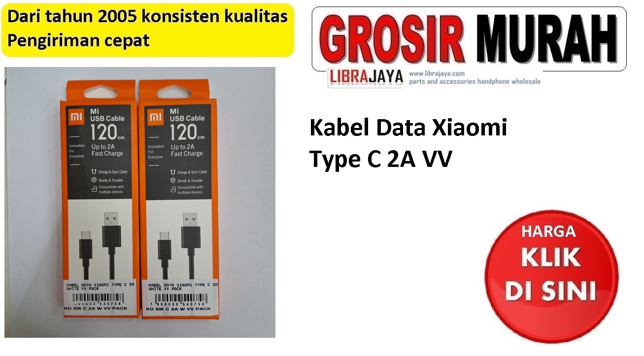 Kabel Data Xiaomi Type C 2A VV