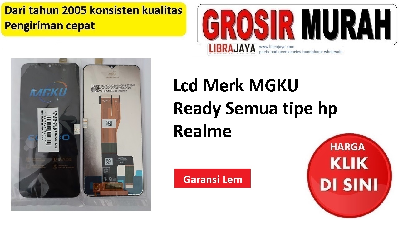 Lcd Realme merk mgku garansi lem