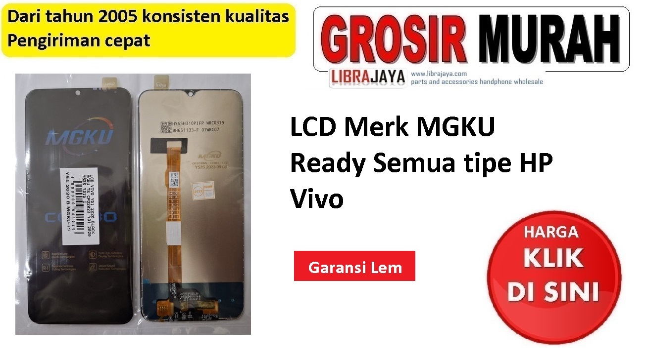 Lcd Vivo merk mgku garansi lem