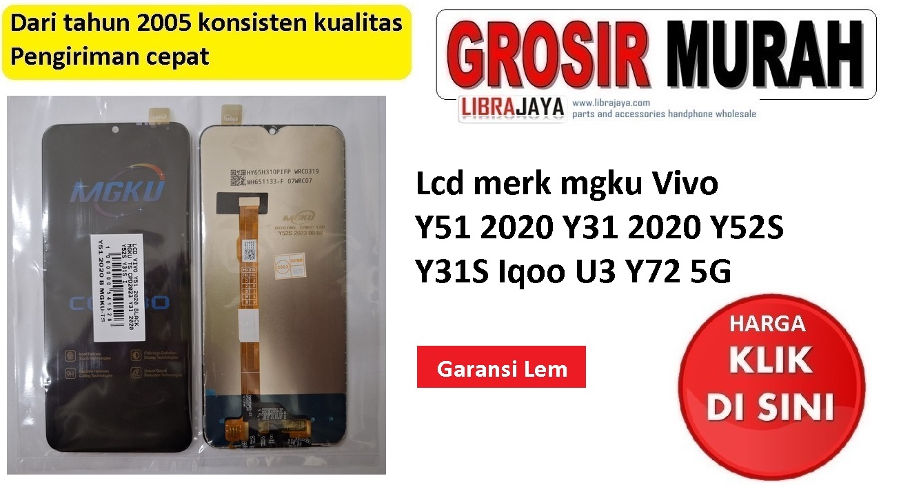 Lcd merk mgku Vivo Y51 2020 Y31 2020 Y52S Y31S Iqoo U3 Y72 5G