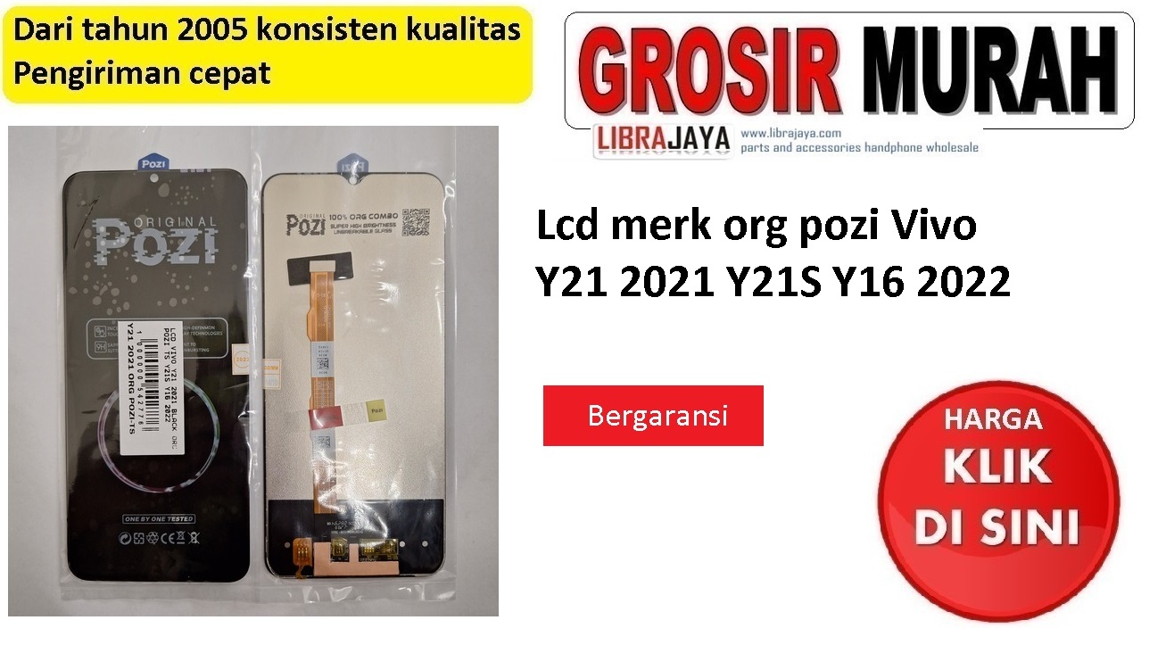 Lcd merk org pozi Vivo Y21 2021 Y21S Y16 2022 CPD2127-BOE