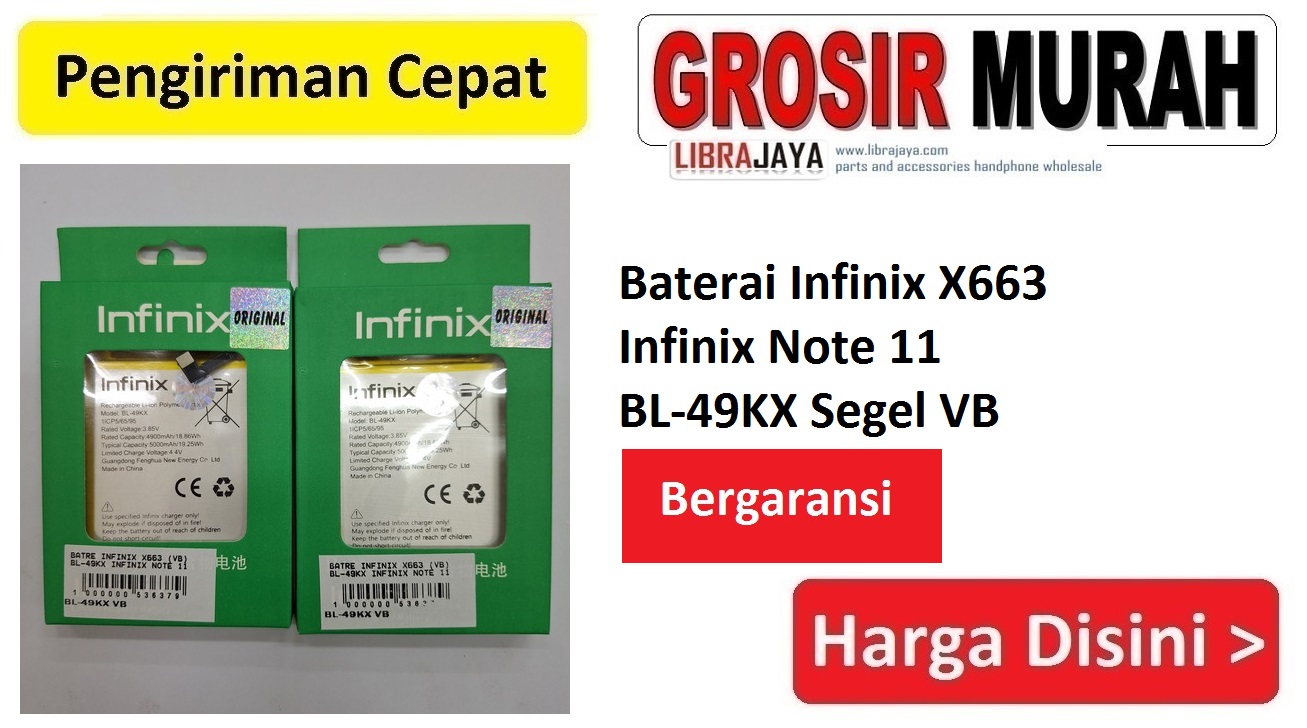 Baterai Infinix X663 Infinix Note 11 BL-49KX Segel VB