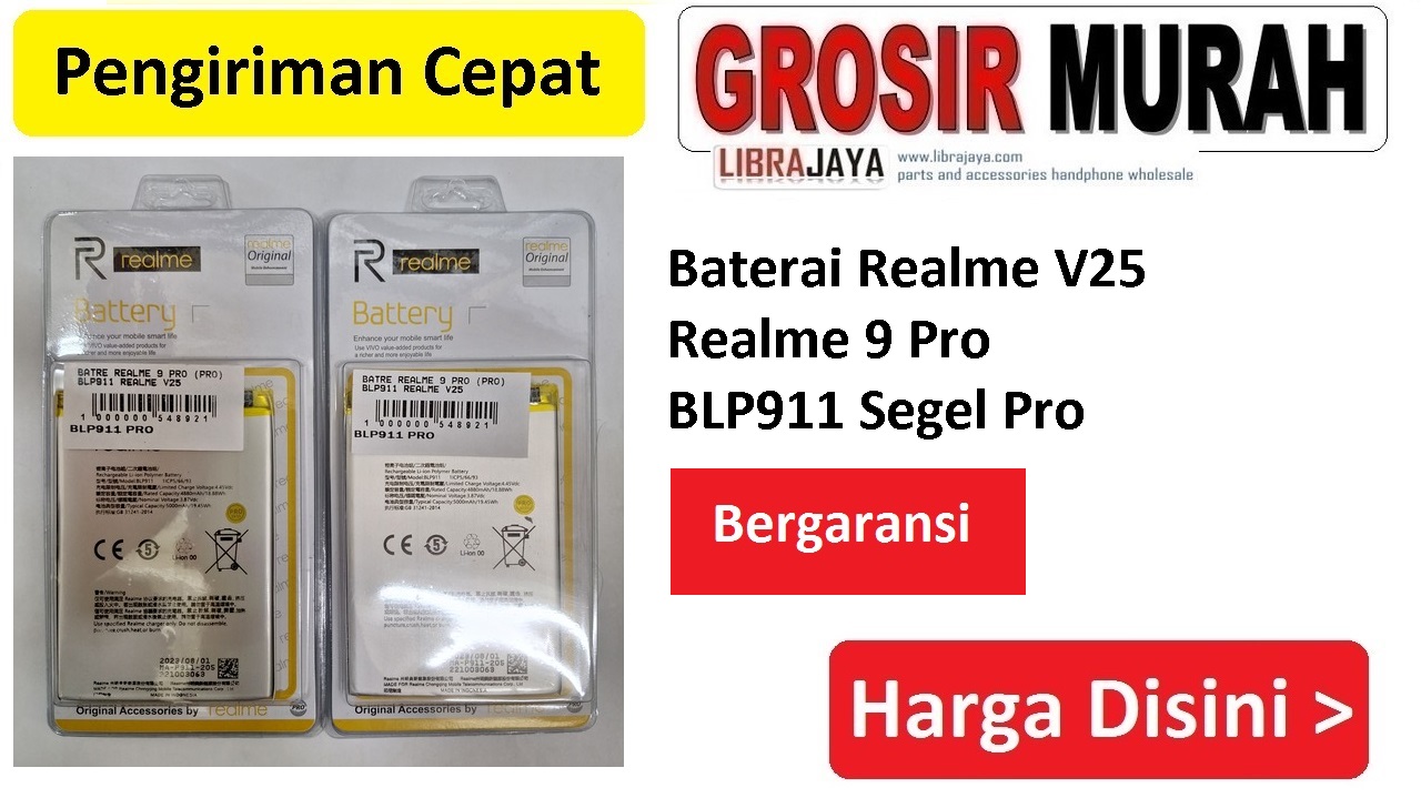 Baterai Realme V25 Realme 9 Pro BLP911 Segel Pro bergaransi