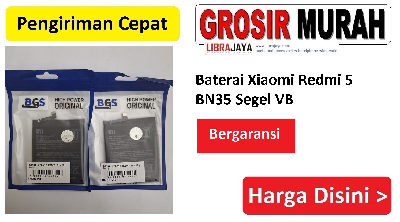 Baterai Xiaomi Redmi 5 BN35 Segel VB Bergaransi