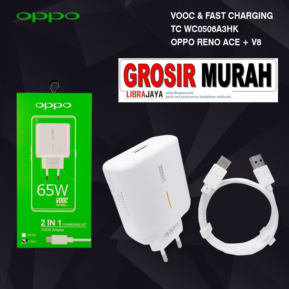 Charger Oppo K5 Type C WC0506A3HK 30W Segel VB Bergaransi