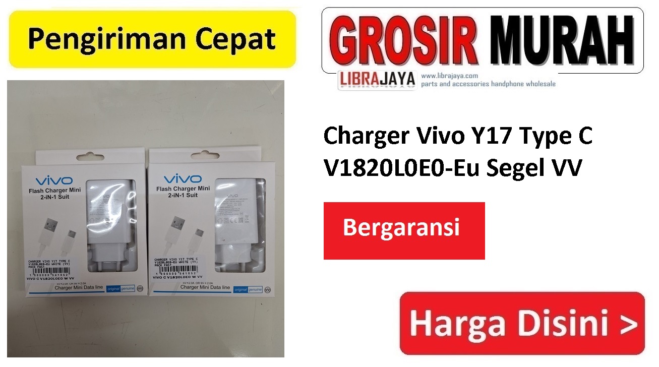 Charger Vivo Y17 Type C V1820L0E0-Eu Segel VV Bergaransi