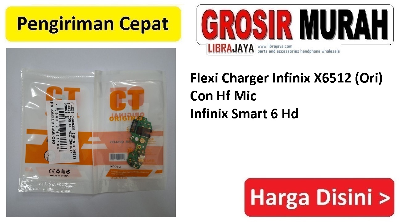 Fleksibel Charger Ori Infinix X6512 Con Hf Mic Infinix Smart 6 Hd