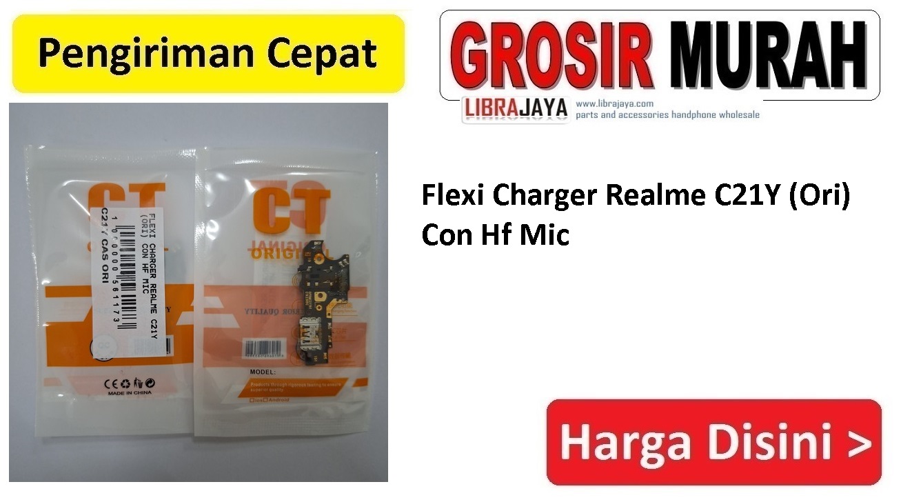 Fleksibel Charger Ori Realme C21Y Con Hf Mic