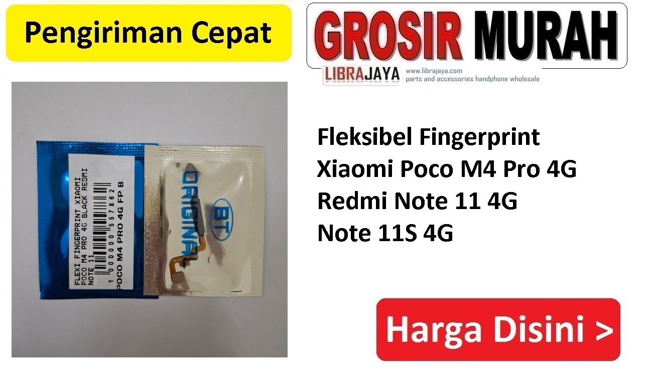 Fleksibel Fingerprint Xiaomi Poco M4 Pro 4G Redmi Note 11 4G Note 11S 4G