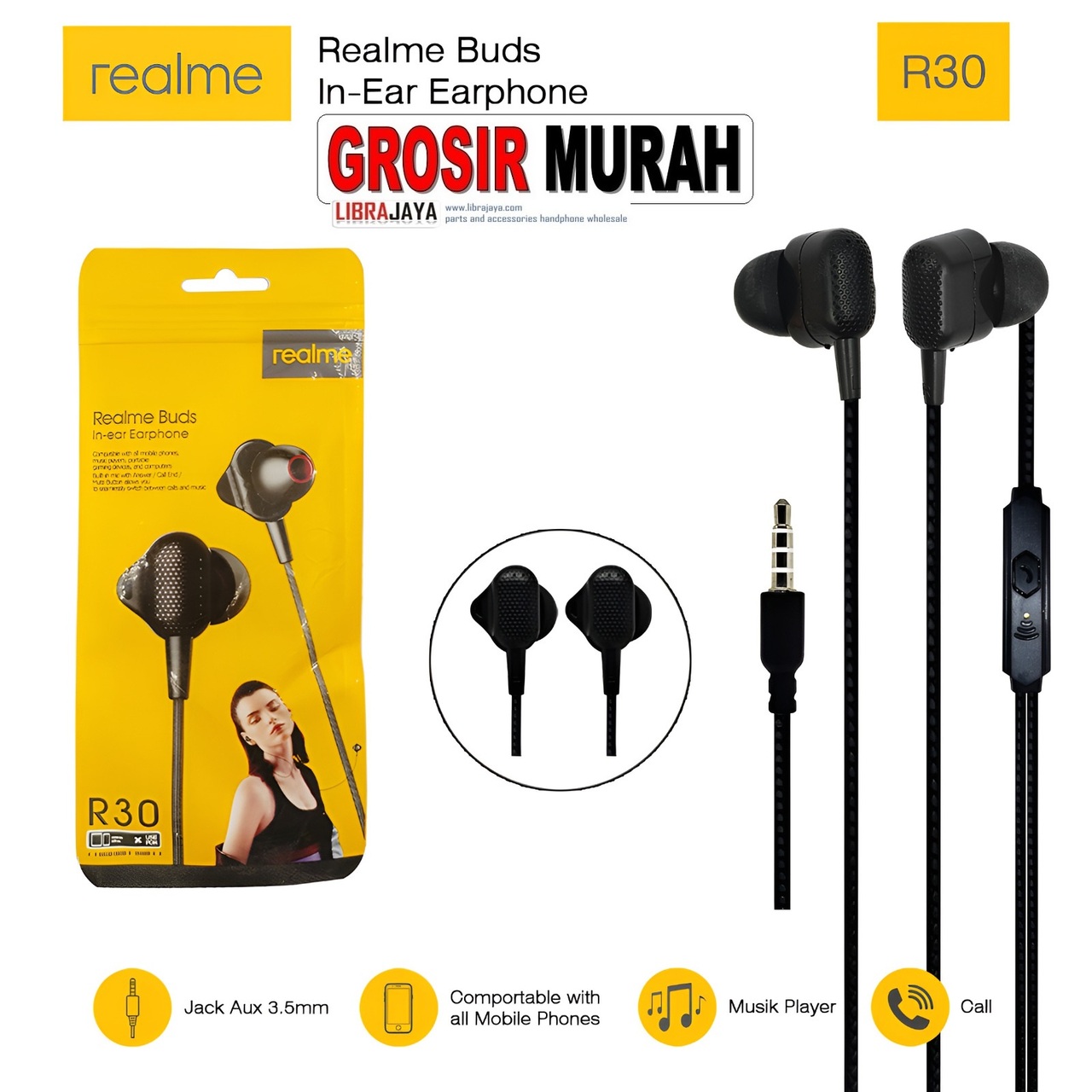 Handsfree Realme R30 Segel SQ