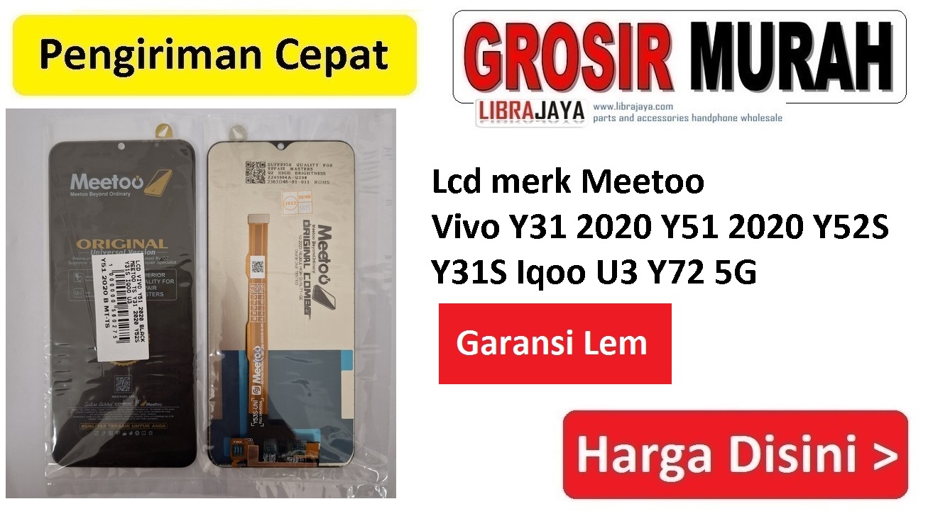 Lcd merk Meetoo Vivo Y31 2020 Y51 2020 Y52S Y31S Iqoo U3 Y72 5G