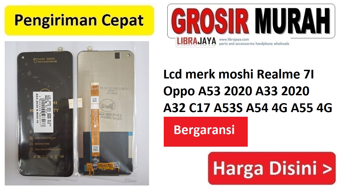 Lcd merk moshi Realme 7I Oppo A53 2020 A33 2020 A32 C17 A53S A54 4G A55 4G