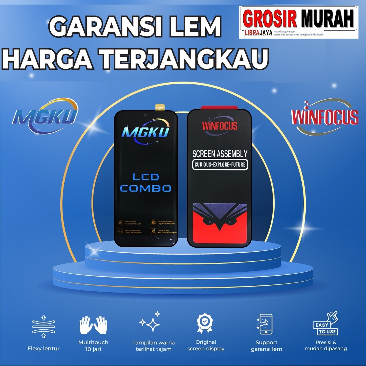 lcd mgku dan winfocus garansi lem | sparepart hp jakarta