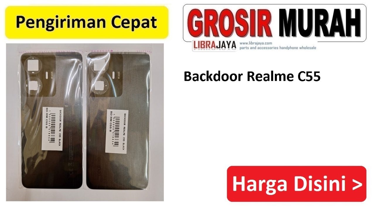 Backdoor Realme C55 Hitam OEM – Kuat dan presisi