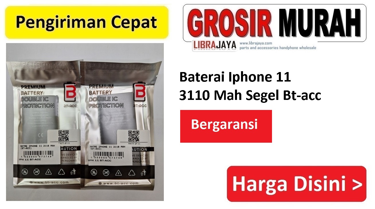 Baterai Iphone 11 3110 Mah Segel Bt-acc
