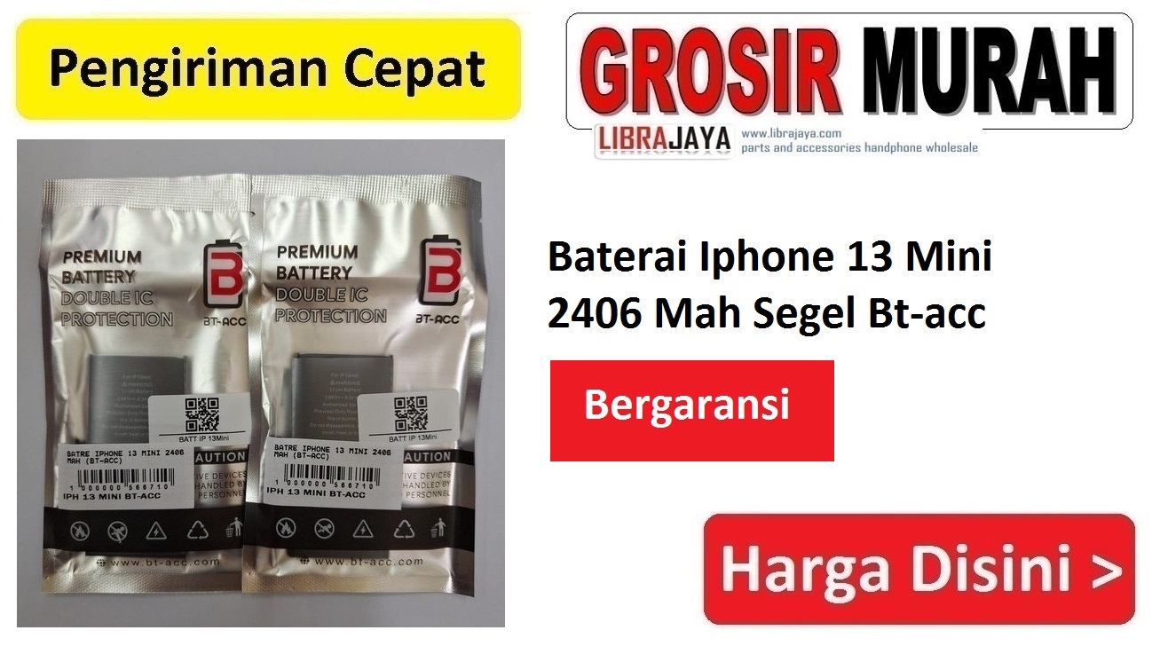 Baterai Iphone 13 Mini 2406 Mah Segel Bt-acc