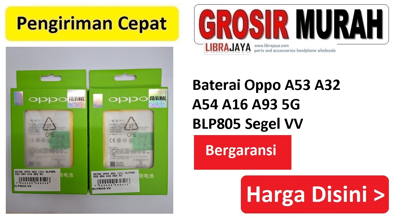 Baterai Oppo A53 A32 A54 A16 A93 5G BLP805 Segel VV