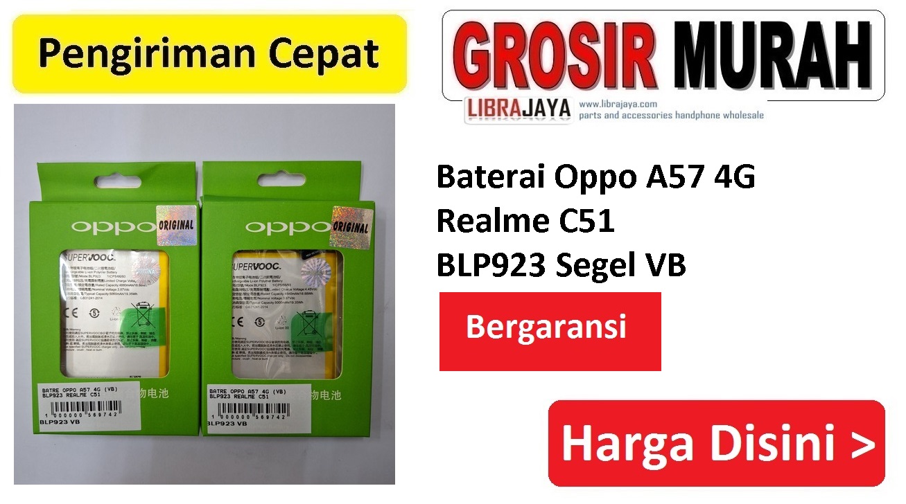 Baterai Oppo A57 4G Realme C51 BLP923 Segel VB