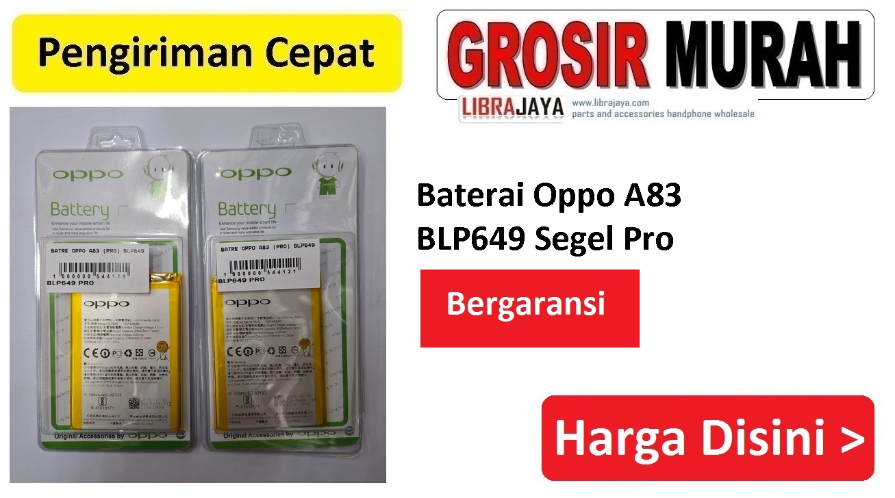 Baterai Oppo A83 BLP649 Segel Pro