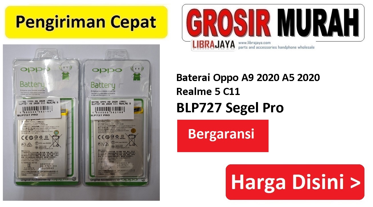 Baterai Oppo A9 2020 A5 2020 C11 Realme 5 BLP727 Segel Pro