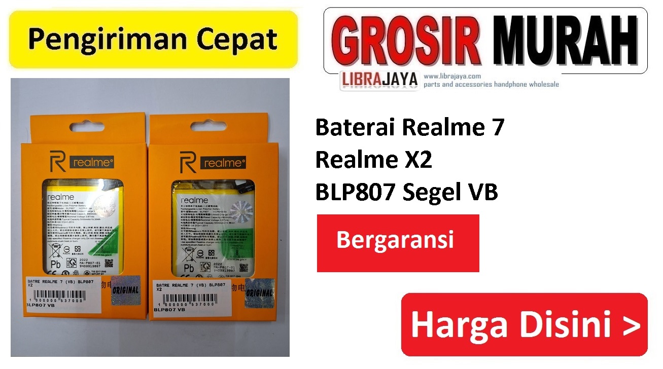 Baterai Realme 7 Realme X2 BLP807 Segel VB