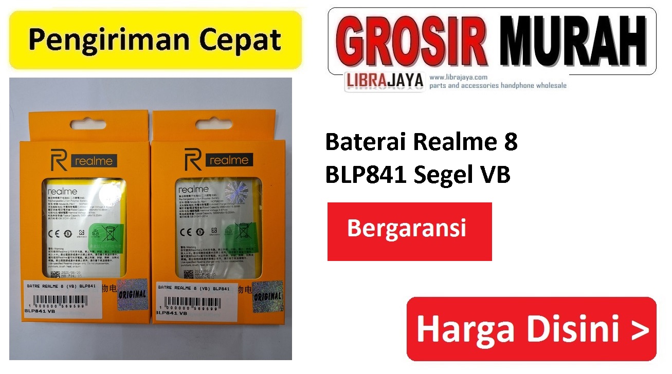 Baterai Realme 8 BLP841 Segel VB