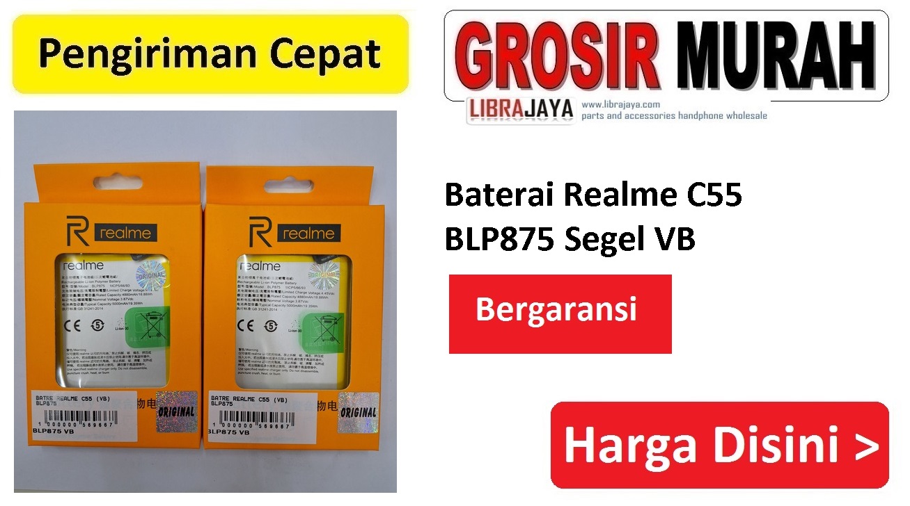 Baterai Realme C55 BLP875 Segel VB