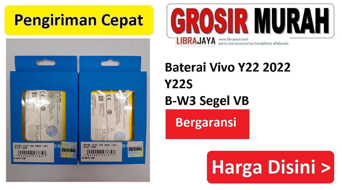 Jual Baterai Vivo Y22 2022 Y22S B-W3 Segel VB Baterai Battery