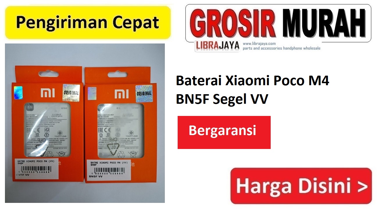 Baterai Xiaomi Poco M4 BN5F Segel VV