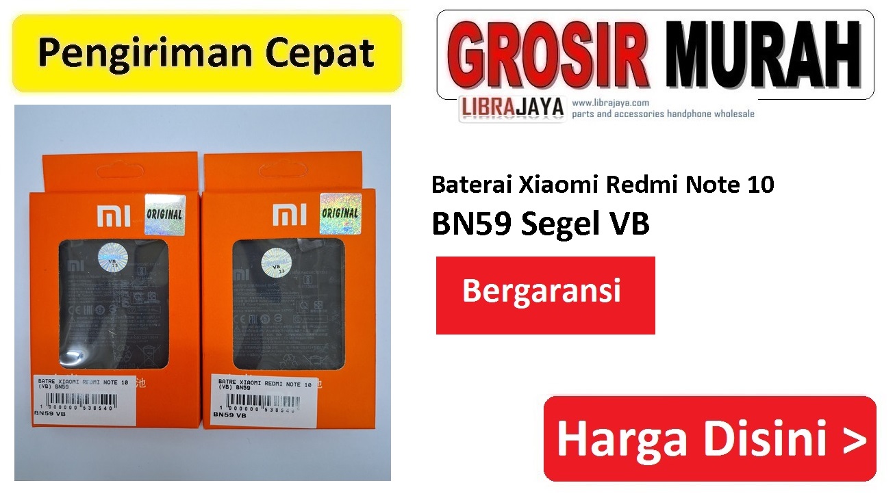 Baterai Xiaomi Redmi Note 10 BN59 Segel VB