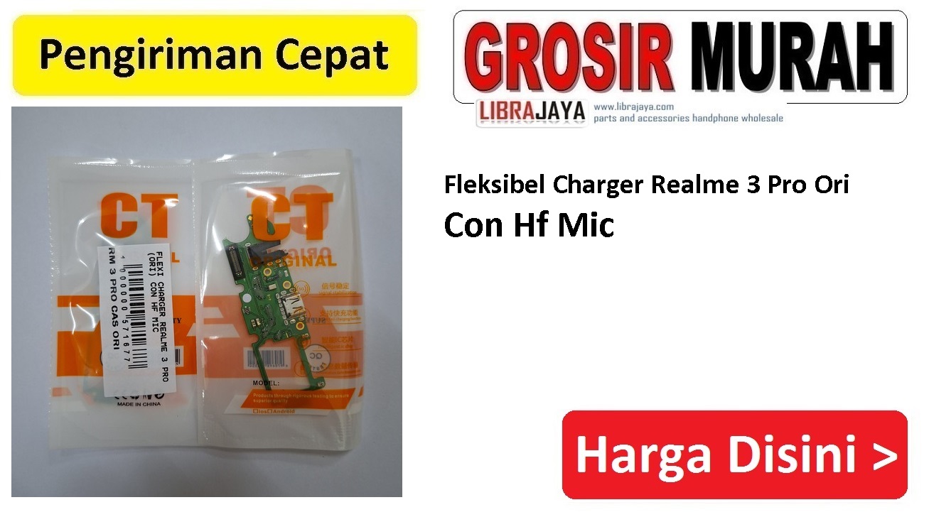 Fleksibel Charger Realme 3 Pro Ori Con Hf Mic