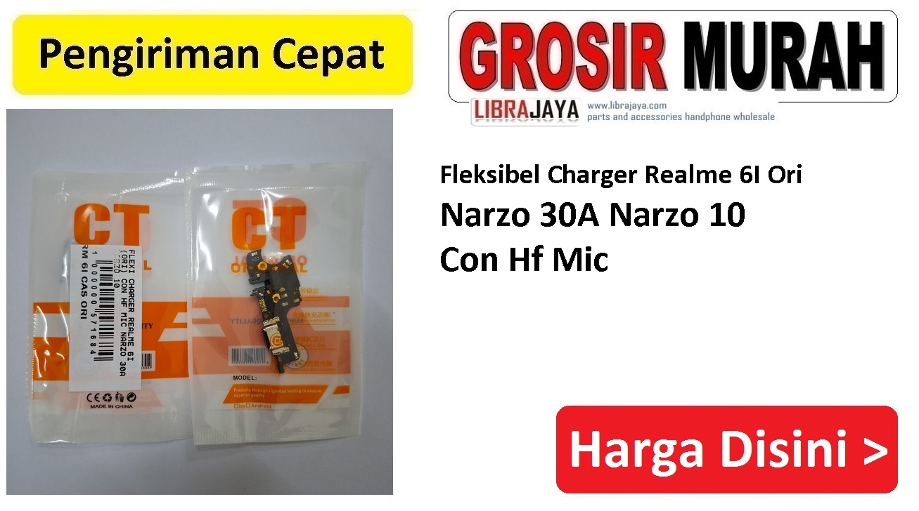 Fleksibel Charger Realme 6I Ori Con Hf Mic Narzo 30A Narzo 10