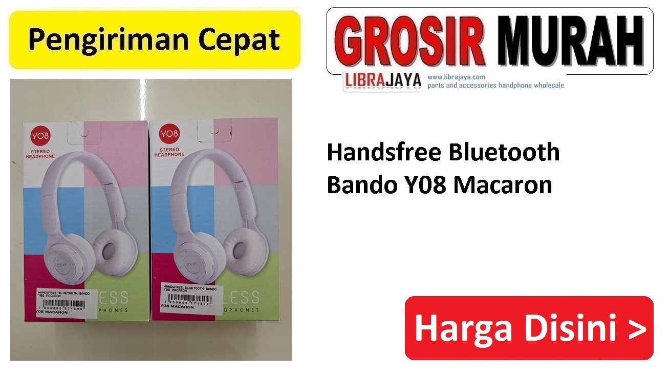 Handsfree Bluetooth Bando Y08 Macaron