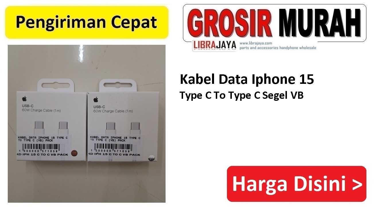 Kabel Data Iphone 15 Type C To Type C Segel VB