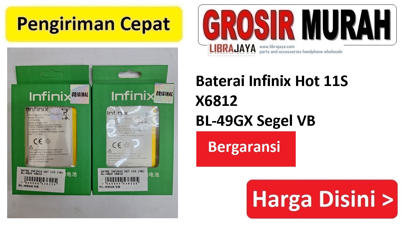 Baterai Infinix Hot 11S X6812 BL-49GX Segel VB