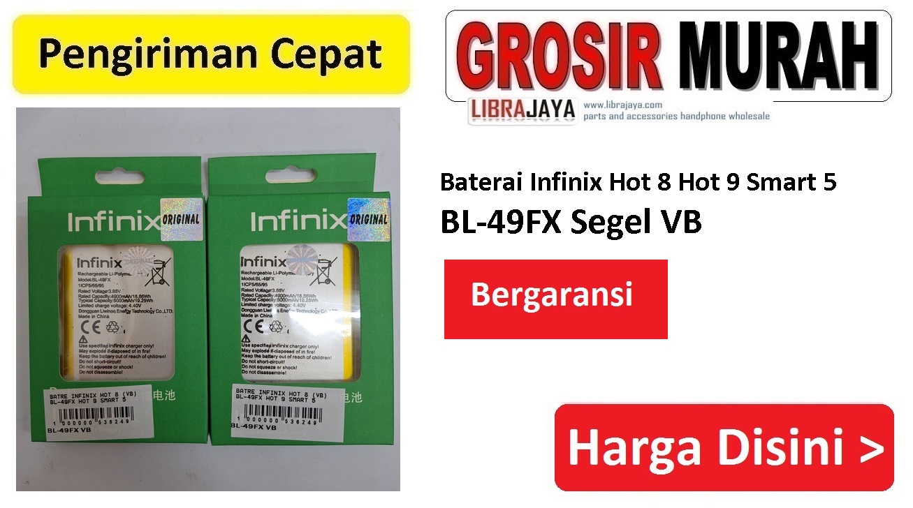 Baterai Infinix Hot 8 Hot 9 Smart 5 BL-49FX Segel VB