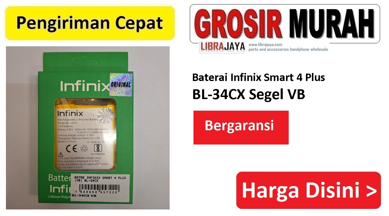 Baterai Infinix Smart 4 Plus BL-34CX Segel VB