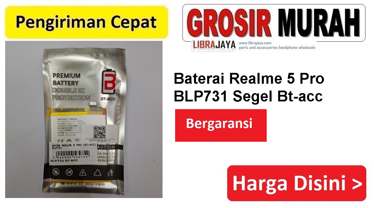 Baterai Realme 5 Pro BLP731 Segel Bt-acc