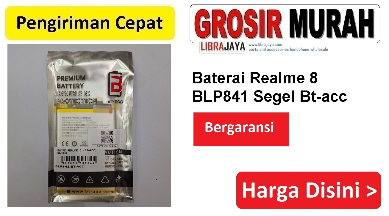 Baterai Realme 8 BLP841 Segel Bt-acc