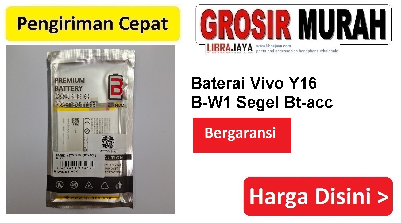 Baterai Vivo Y16 B-W1 Segel Bt-acc Double Power Ic Protector Batre Battery Bergaransi Batere Spare Part Hp Grosir