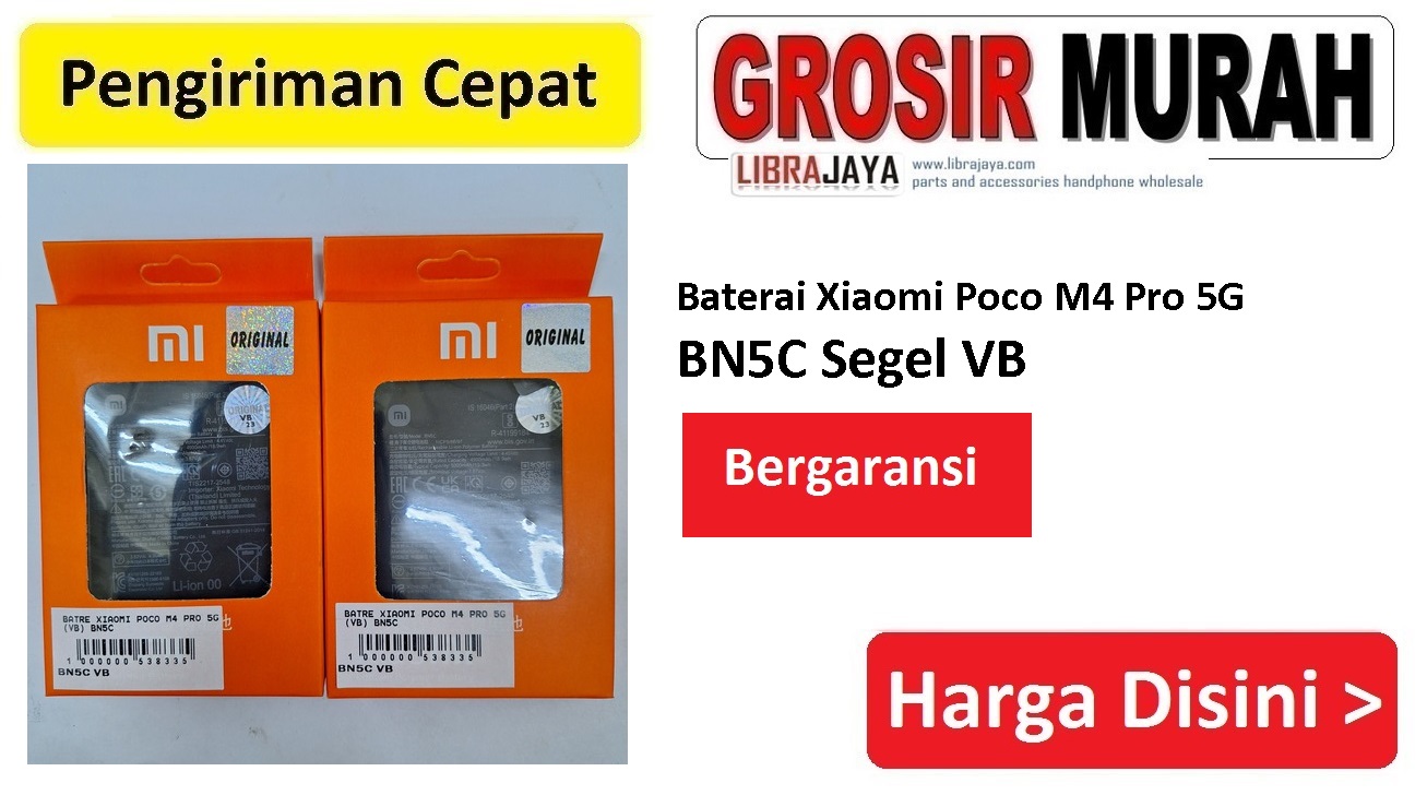 Baterai Xiaomi Poco M4 Pro 5G BN5C Segel VB