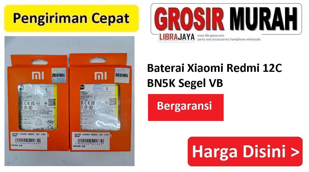 Baterai Xiaomi Redmi 12C BN5K Segel VB