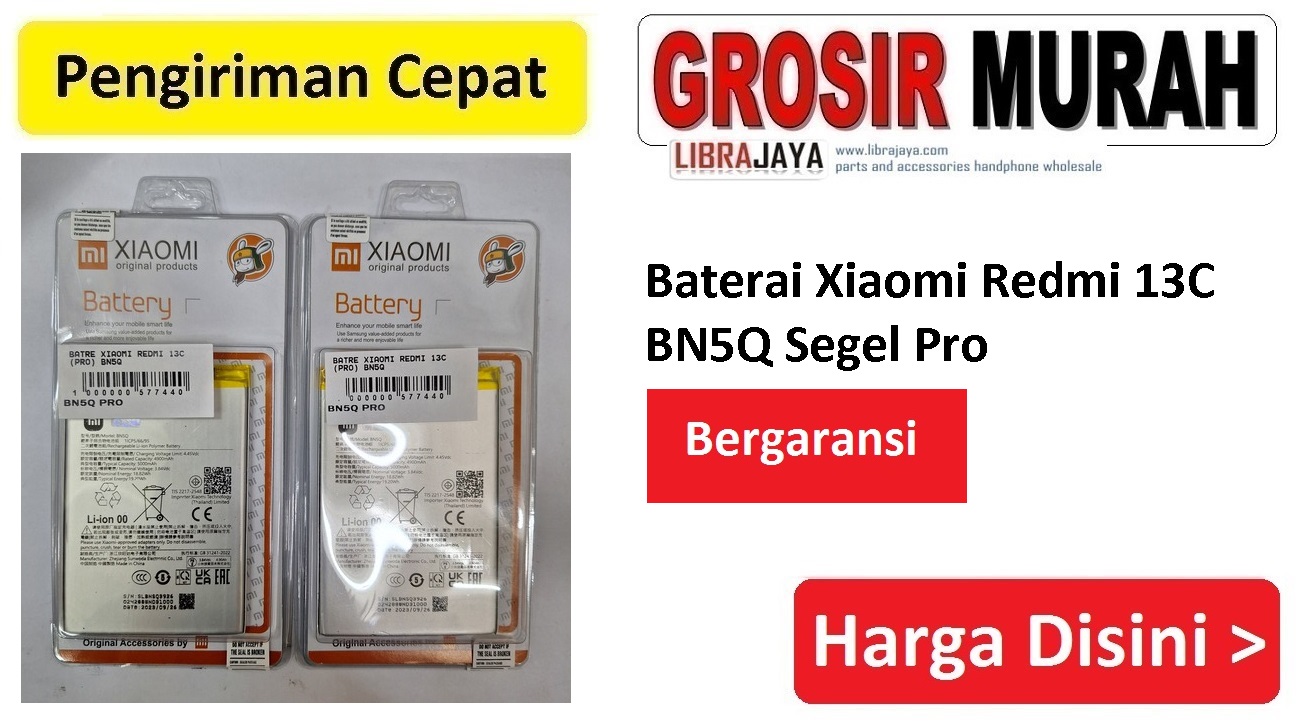 Baterai Xiaomi Redmi 13C BN5Q Segel Pro