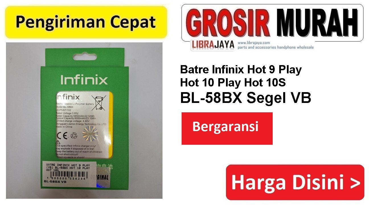 Batre Infinix Hot 9 Play (Vb) Bl-58Bx Hot 10 Play Hot 10S