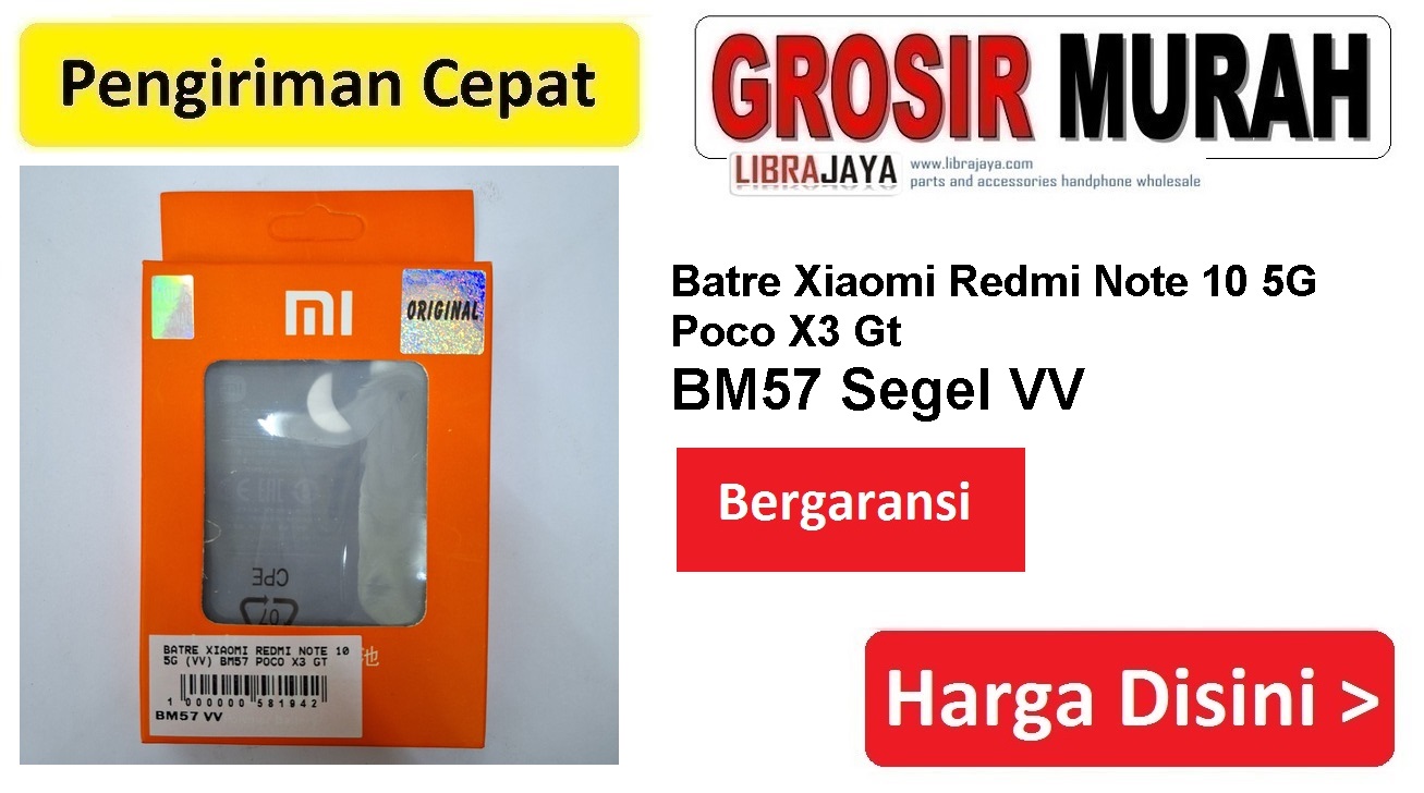 Batre Xiaomi Redmi Note 10 5G (Vv) Bm57 Poco X3 Gt