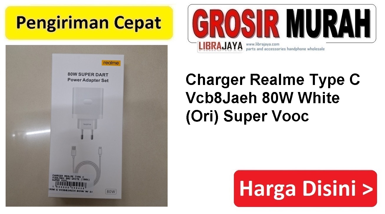 Charger Realme Type C Vcb8Jaeh 80W White (Ori) Super Vooc
