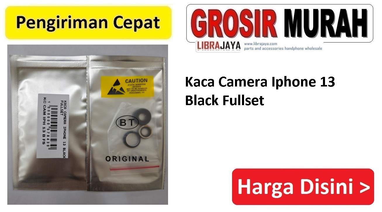 Kaca Camera Iphone 13 Black Fullset