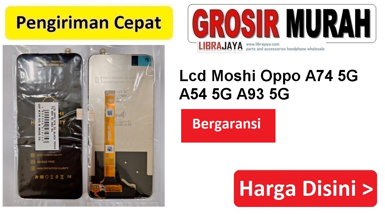 Lcd Oppo A74 5G Black Moshi Fullset Touchscreen Bergaransi Spare Part Hp Grosir